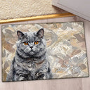 Custom Photo Oil Painting Pet Dog Cat Portrait - Personalized Doormat
