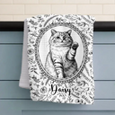 Art Design,Cozy,Pet Lovers,Photo - Pencil Sketch - Remove BG - Custom Photo Pencil Sketch Dog Cat Pet Portrait Toile Remembrance - Personalized Kitchen Towel