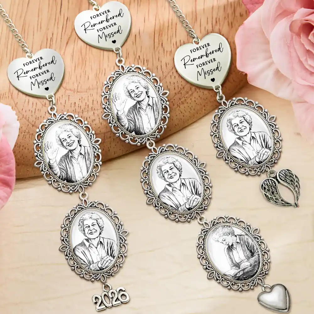 Graduation,Memorial,Gift For Yourself,Gift For Daughter,Gift For Son,Sad - Custom Photo Pencil Sketch Forever Remembered Forever Missed - Personalized Graduation Tassel Charm