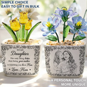 Custom Photo Pencil Sketch The Only Thing Better Than Being Your Mother - Personalized Glass Flower Plant Pot