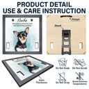 Top Market, Art Design, Sentimental, Pet Lovers, Memorial, Photo - Watercolor - Remove BG - Custom Photo Realistic Watercolor Art Dog Cat If Love Alone Could Have Kept You Here - Personalized Pet Loss Sign, Collar Frame