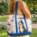 Adorable,Art Design,Pet Lovers,Photo - Watercolor - Remove BG - Custom Photo Realistic Watercolor Art Lovely Dog Cat Portrait - Personalized Fabric Tote Bag