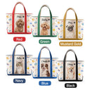 Adorable,Art Design,Pet Lovers,Photo - Watercolor - Remove BG - Custom Photo Realistic Watercolor Art Lovely Dog Cat Portrait - Personalized Fabric Tote Bag