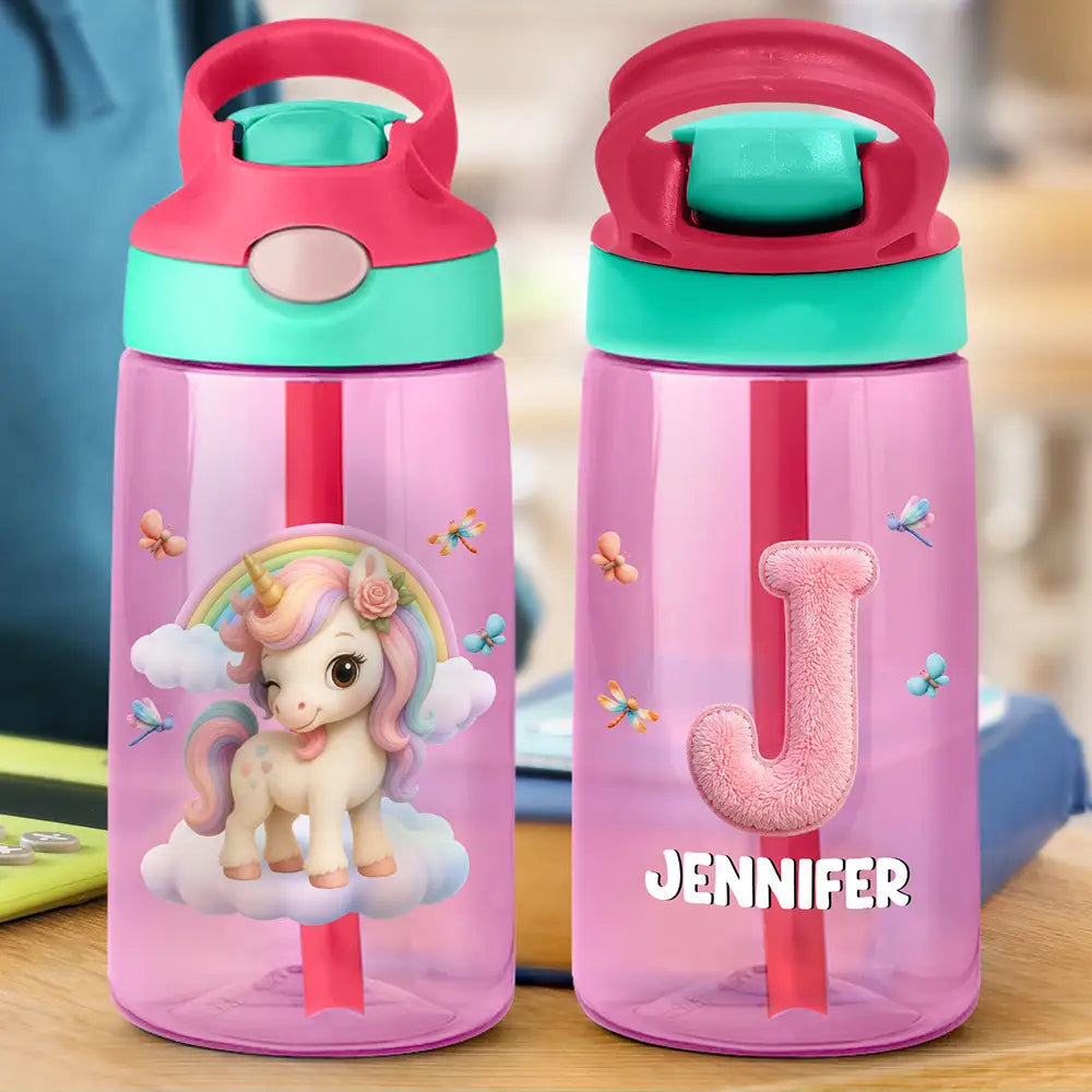 Cute Animal With Faux Embroidery Effect Chenille Alphabet - Personalized