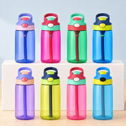 Top Market, Adorable, Art Design, Back To School, Custom Photo, Gift For Kids, Photo - Cartoon Portrait - Custom Photo Cartoon Portrait Adorable Kid With Birth Month Flower - Personalized Kids Water Bottle With Straw