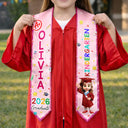 Gift For Kids, Gift For Grandkids, Grandpa - Grandkids, Grandma - Grandkids, Graduation, Happy - Cute Graduation Kid Kindergarten Preschool - Personalized Kid Graduation Stole