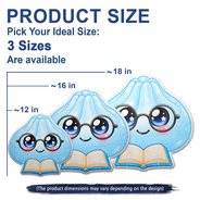 Playful, Christmas, Gift For Kids, Icon - Cute Squishy Dumpling Character Gift For Kids Daughter - Personalized Custom Shaped Pillow