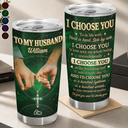 Top Market,Christian,Romantic,Gift For Couples,Vector - Couples I Choose You - Personalized Tumbler