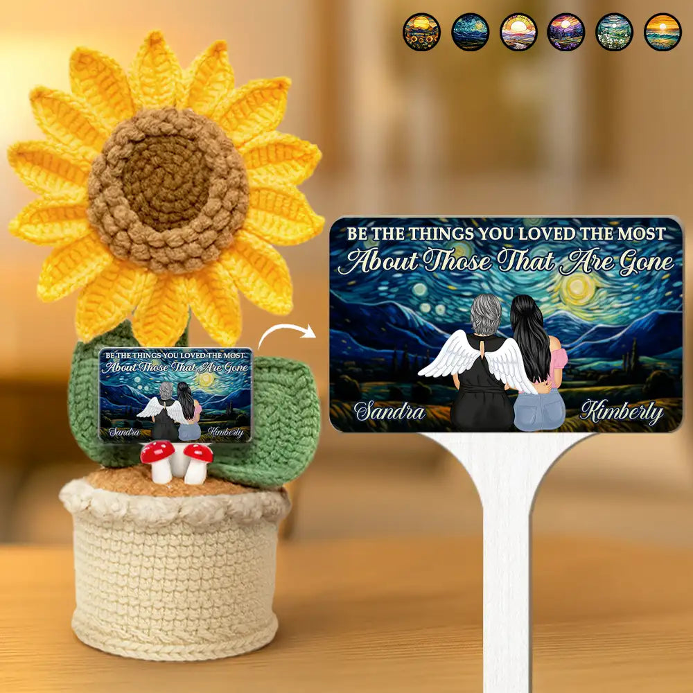 Memorial Be The Things You Loved The Most - Personalized Crochet Plant Pot