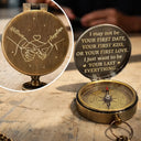 Gift For Husband,Gift For Boyfriend,LGBT,Gift For Men,Love,Icon,Romantic - Couple Holding Hands I Want To Be Your Last Everything - Personalized Engraved Brass Compass