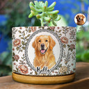 Art Design,Healing,Pet Memorial,Pet Lovers,Memorial,Photo - Vivid Watercolor Art - Custom Photo Vivid Watercolor Art Forever Loved Dog Cat Pet Portrait Toile Remembrance - Personalized Plant Pot