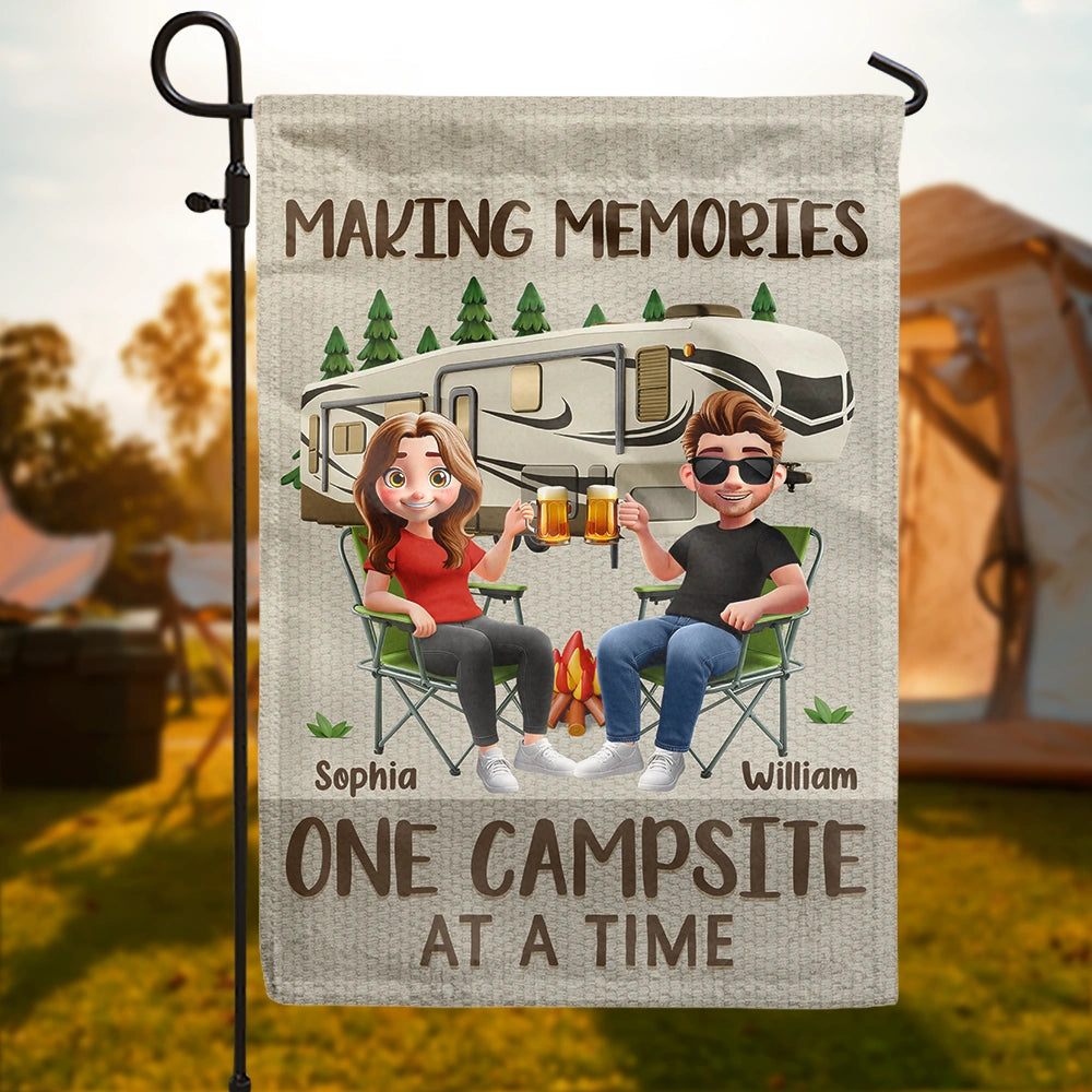 Making Memories One Campsite At A Time - Personalized Flag