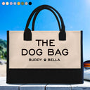 The Dog Bag - Personalized Canvas Tote Bag