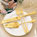 Romantic, Gift For Couples, Wedding, Custom Text - Floral Pattern Couple Wedding - Personalized Cake Cutting Set