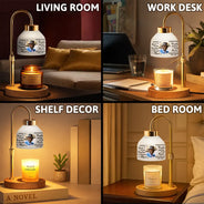 Memorial,Family,Love,Sad - Custom Photo Memorial Always Loved Never Forgotten - Personalized Candle Warmer Lamp