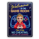 Gift For Yourself,Gift For Kids,Gift For Women,Gift For Men,Happy - Welcome To The Game Room - Personalized Classic Metal Signs