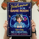 Gift For Yourself,Gift For Kids,Gift For Women,Gift For Men,Happy - Welcome To The Game Room - Personalized Classic Metal Signs