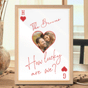 New Mom,New Dad,New baby,Gift For Mother,Love,Happy,Custom Photo - Custom Photo How Lucky Are We Family Card Style Art - Personalized Light Up Picture Frame