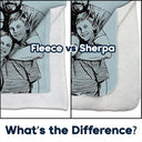 Family,Gift For Bestie,Dog Lovers,Cat Lovers,Happy,Custom Photo,Gift For Mother,Gift For Father - Custom Photo Pencil Sketch Family Dog Cat Portrait - Personalized Fleece Blanket, Sherpa Blanket