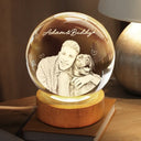 Gift For Father,Gift For Grandpa,Pet Lovers,Pet Mom,Pet Dad,Dog Lovers,Dog Mom,Dog Dad,Cat Lovers,Cat Mom,Cat Dad,Non-Eng,Photo - Pencil Sketch (White BG),Humorous - Custom Photo Pencil Sketch Art Family Dog Cat Portrait - Personalized Crystal Globe Lamp