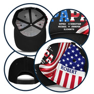 Gift For Father,Gift For Grandpa,Independence Day,Special Font,Proud - America First Dad Now Grandpa US Pride Patriotic - Personalized Classic Cap
