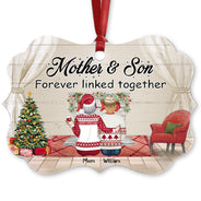 Linked Forever - Gift For Mother And Son - Personalized Custom Aluminum Ornament