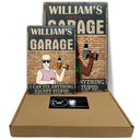 Garage I Can Fix Anything Except Stupid - Gift For Dad Father And Grandpa - Personalized Custom Classic Metal Signs