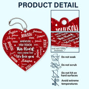 Whenever You Touch This Heart - Loving Gift For Mom, Grandma - Personalized Acrylic Car Hanger
