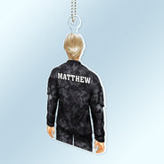 Veteran Army Military Uniform - Personalized Acrylic Car Hanger