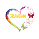Butterfly Grandma - Gift For Grandma - Personalized Decor Decal