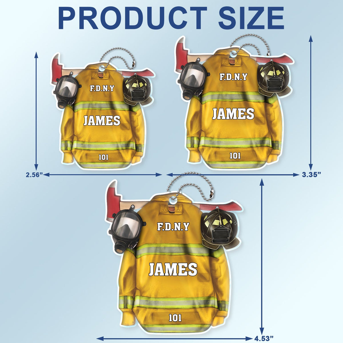 Firefighter Armor With Oxygen Mask - Gift For Firefighter - Personalized Acrylic Car Hanger