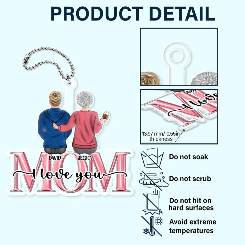 Mom We Love You - Gift For Mother, Mom - Personalized Acrylic Car Hanger