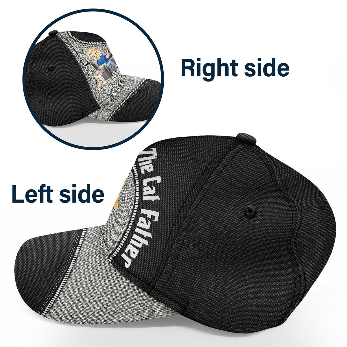 The Cat Father - Personalized Classic Cap