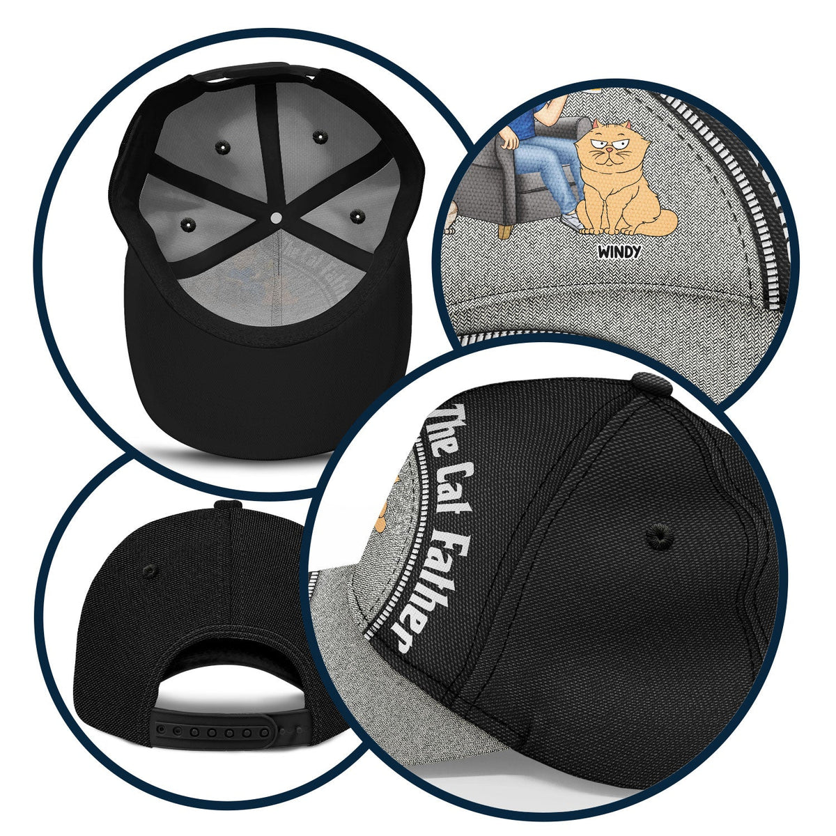 The Cat Father - Personalized Classic Cap