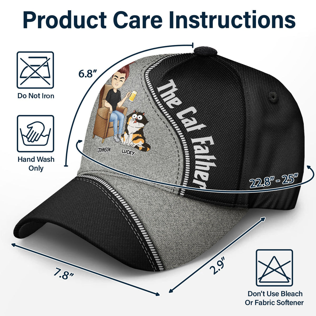 The Cat Father - Personalized Classic Cap