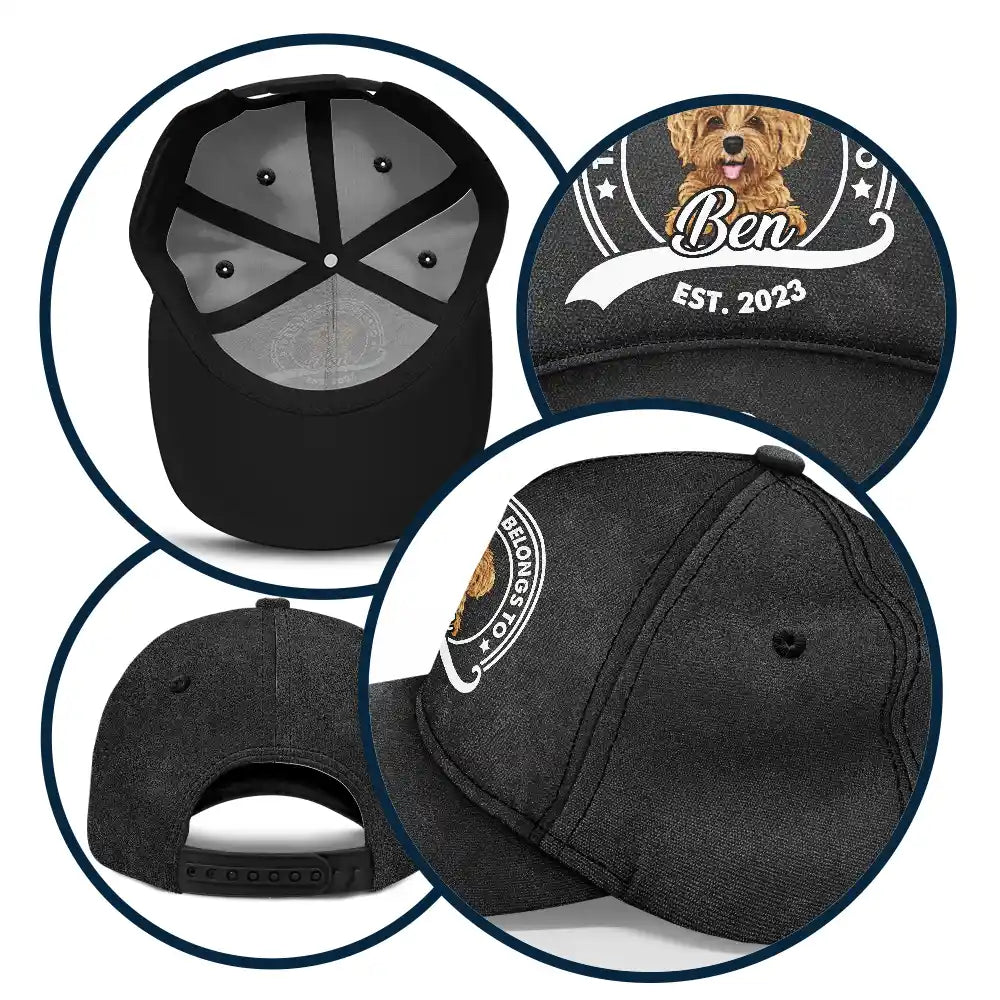 This Human Dog Dad Belongs To - Personalized Classic Cap