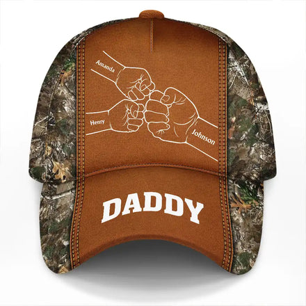Grandpa Papa Daddy Fist Bump - Personalized Classic Cap