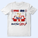 Stars & Stripes You And Me And The Cats - Personalized T Shirt