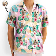 Custom Photo Tie Dye Pet Face - Personalized Hawaiian Shirt