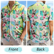 Custom Photo Tie Dye Pet Face - Personalized Hawaiian Shirt