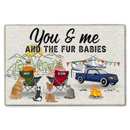 You And Me Home Is Where Camping With Pet - Personalized Doormat