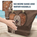 Cute Dogs Aesthetic Pattern - Personalized Beach Bag