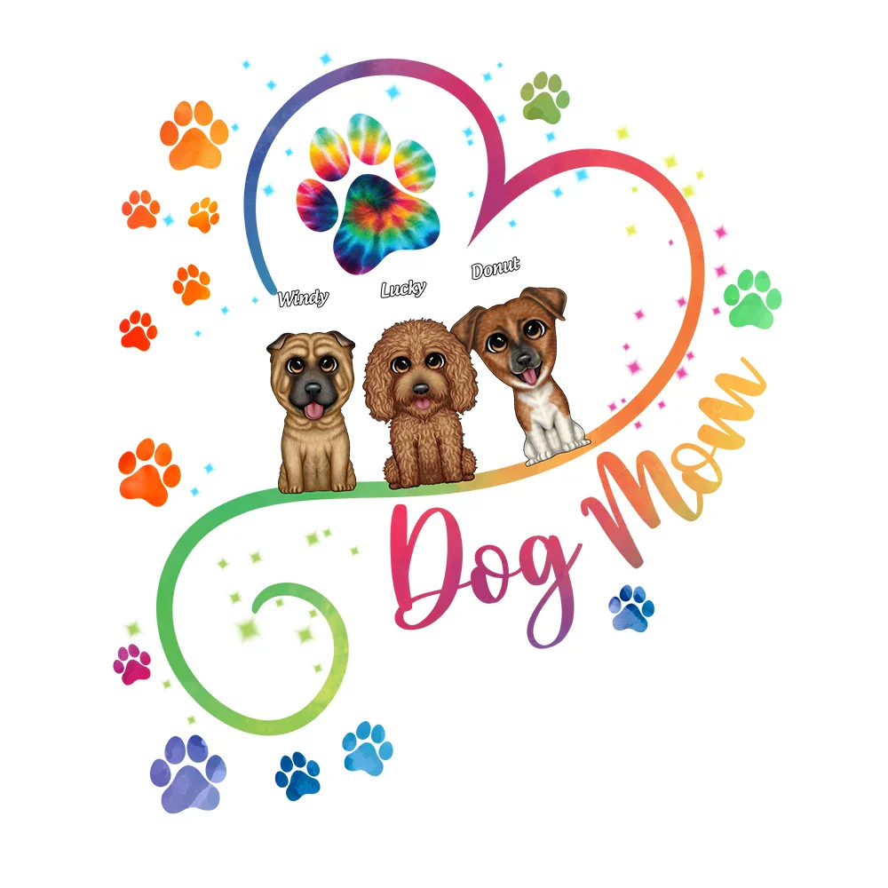 Dog Mom Big Eyes Dog - Personalized Decor Decal