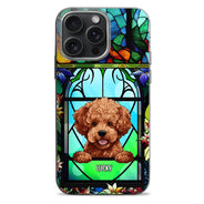 Stained Glass Dog Cat Pet - Personalized Clear Phone Case