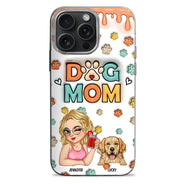 Dog Mom - 3D Inflated Effect Printed Personalized Clear Phone Case