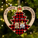 Dear Santa Define Naughty Christmas - Personalized Custom Shaped Wooden Ornament