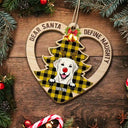 Dear Santa Define Naughty Christmas - Personalized Custom Shaped Wooden Ornament