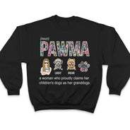 Grandma Mom Pawma - Dog Lover Gift - Personalized Custom T Shirt