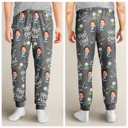 Golf, Gift For Father, Gift For Grandpa - Custom Photo Best Dad By Par - Personalized Pajama Pants