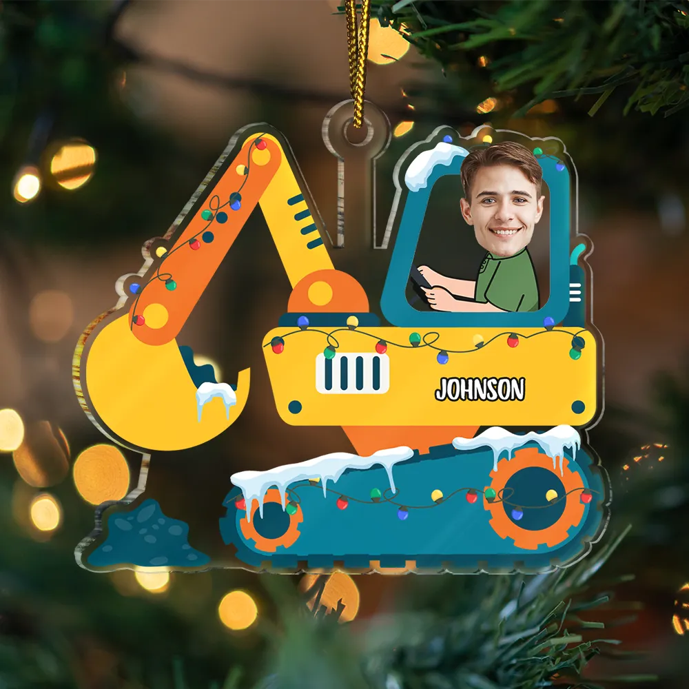 Gift For Men, Gift For Yourself - Custom Photo Funny Face Vehicle - Personalized Custom Shaped Acrylic Ornament